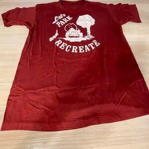 Vintage Let's Park and Recreate Graphic Tee - Burgundy